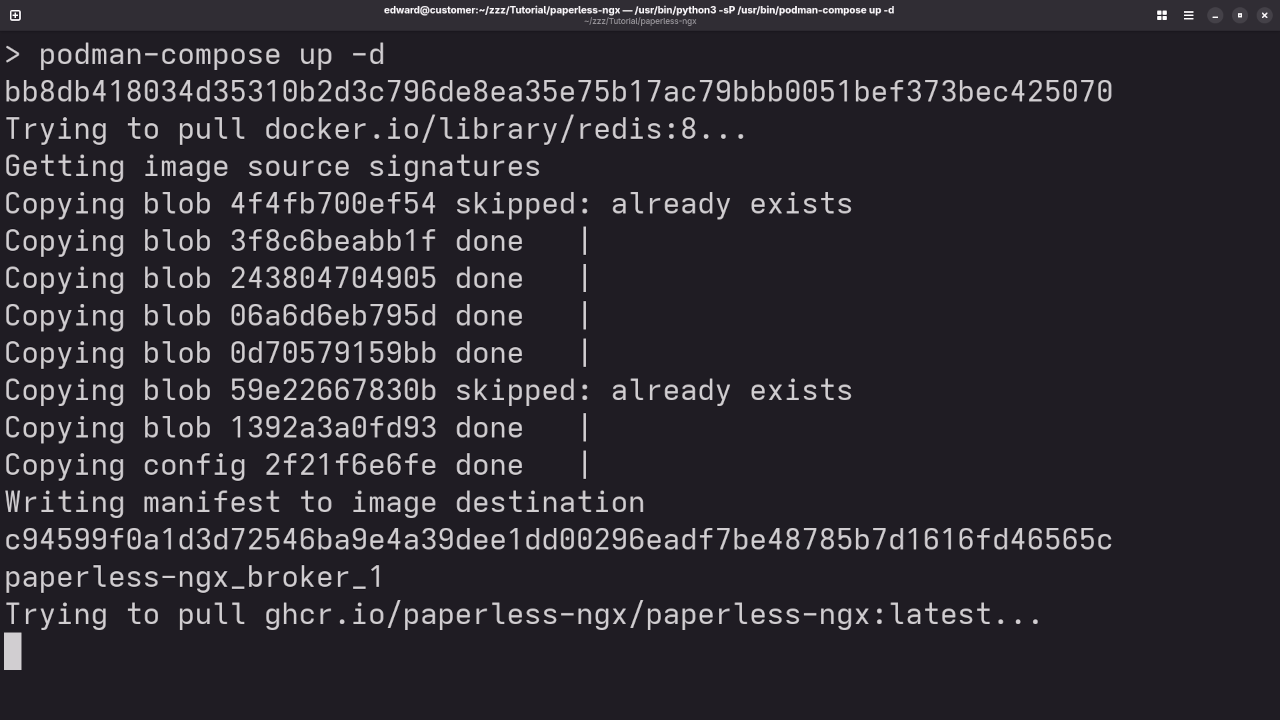 Paperless-ngx Podman Compose Build