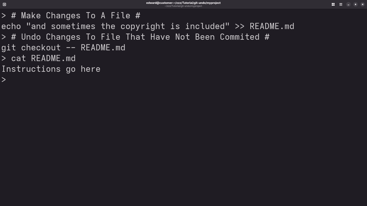 Git Checkout To Discard Changes
