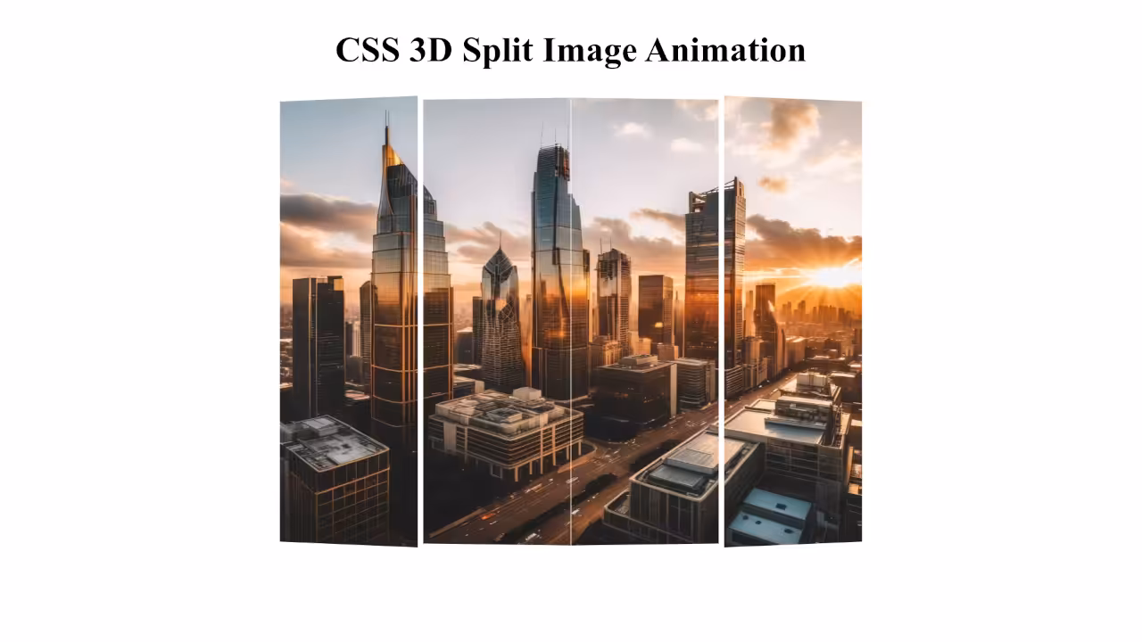 Pure CSS 3D Split Animation