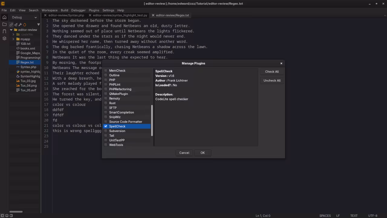 CodeLite Plugins View