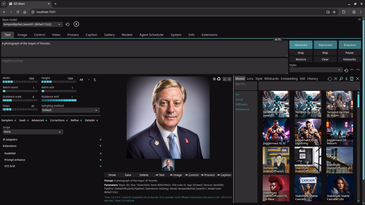 SD.Next generated photo about the Mayor