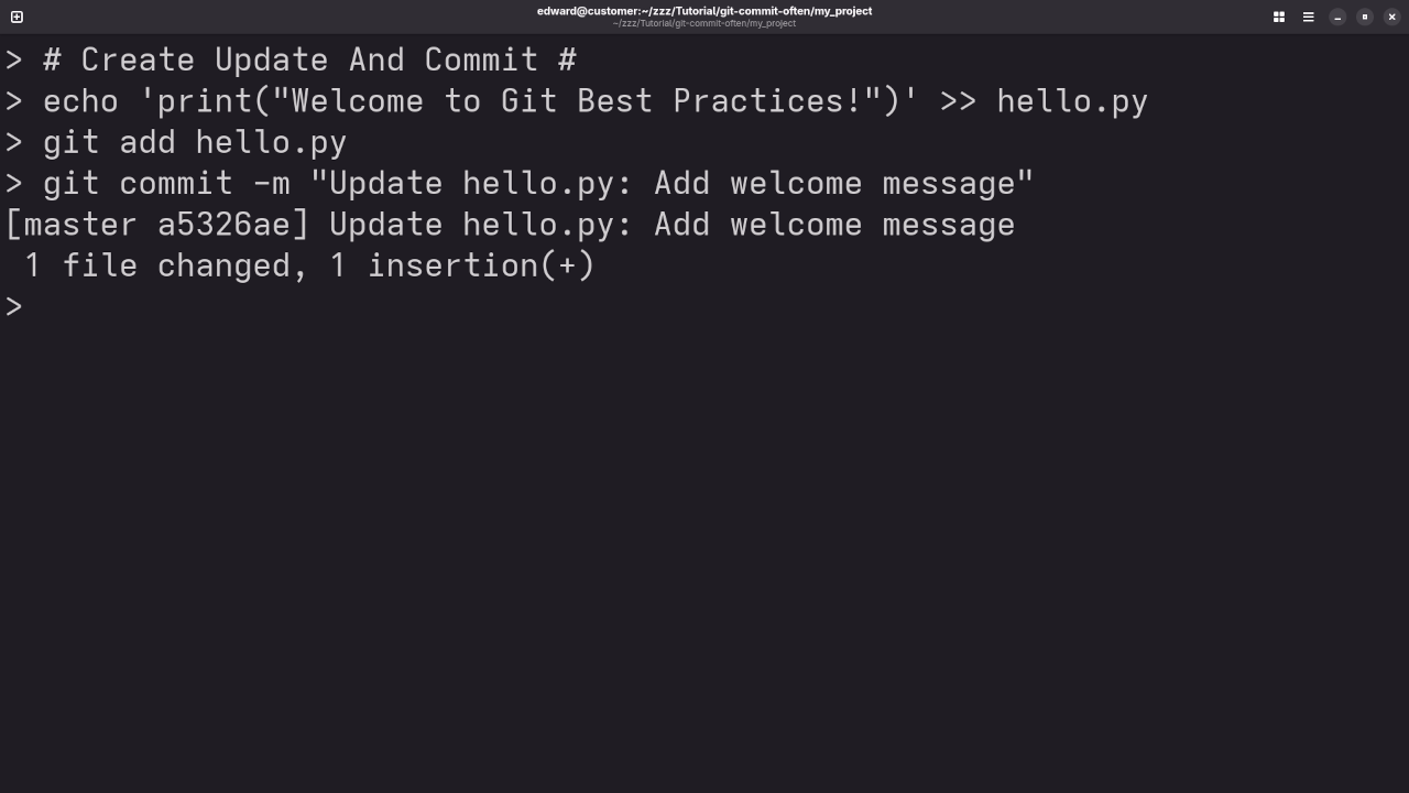 Git Commit Update