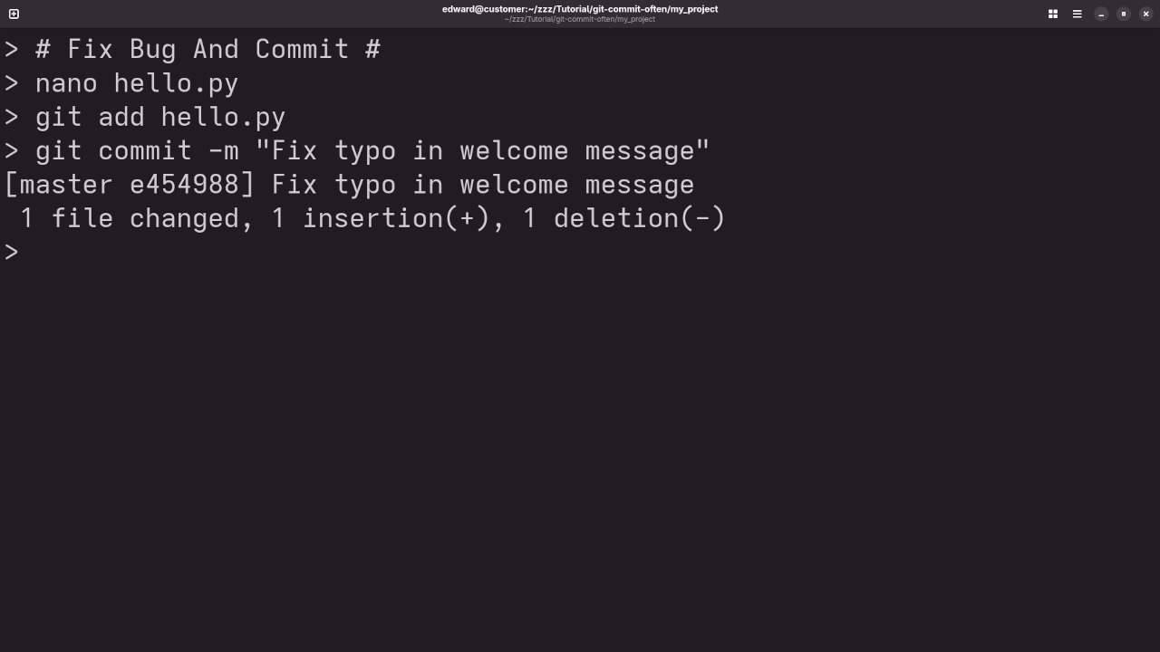 Git Commit Fix