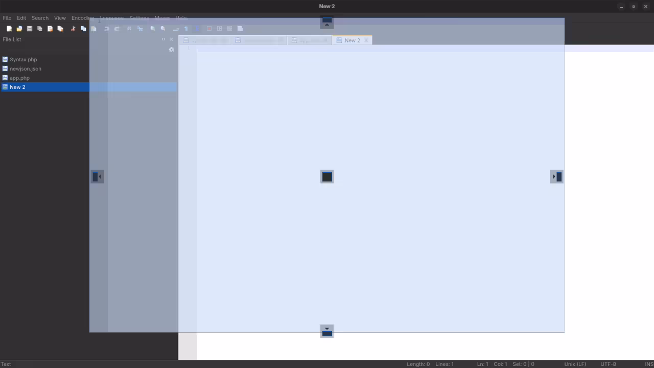 Notepad Next Wayland Split View