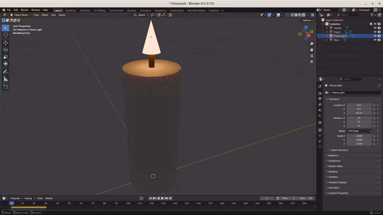 Low poly tensegrity table in Blender