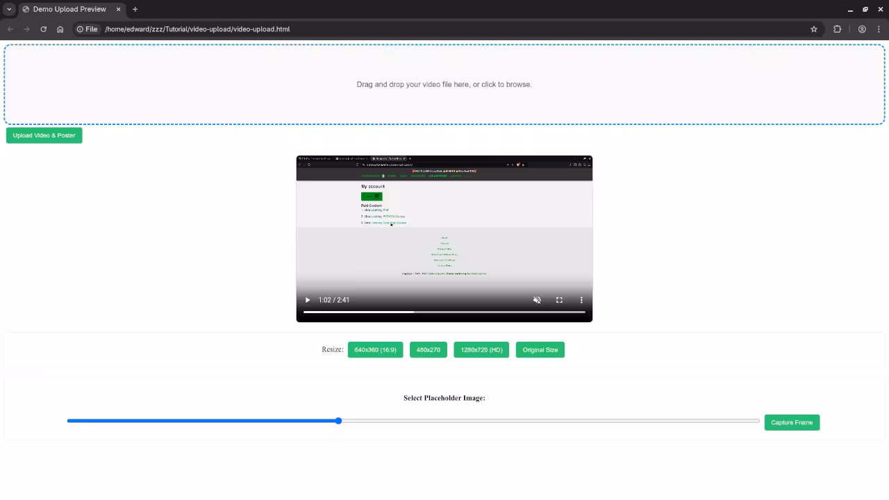 A video scrubber interface