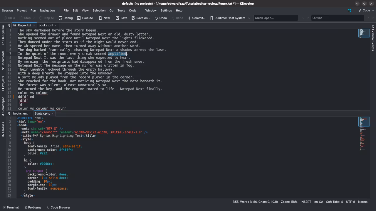 KDevelop PHP Syntax Highlighting