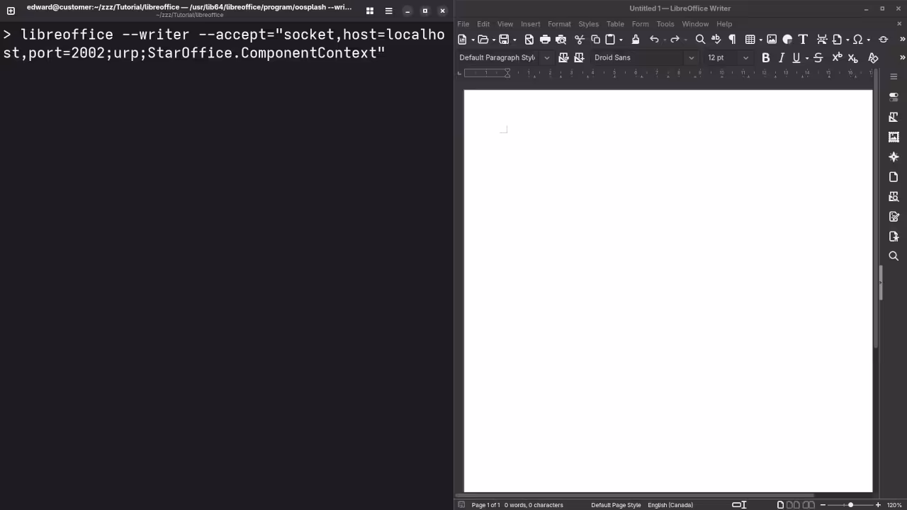 LibreOffice Listener Mode