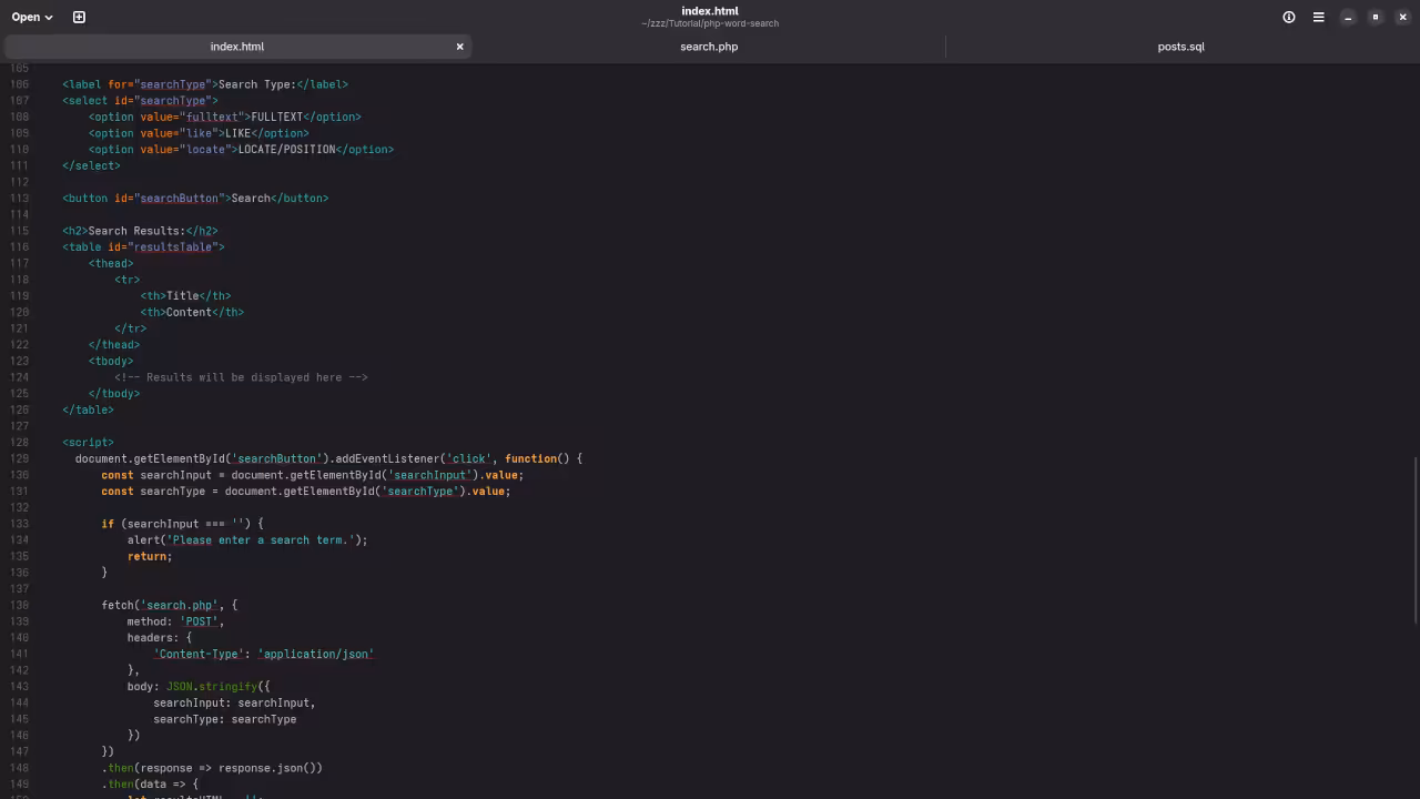 Word Search HTML Code