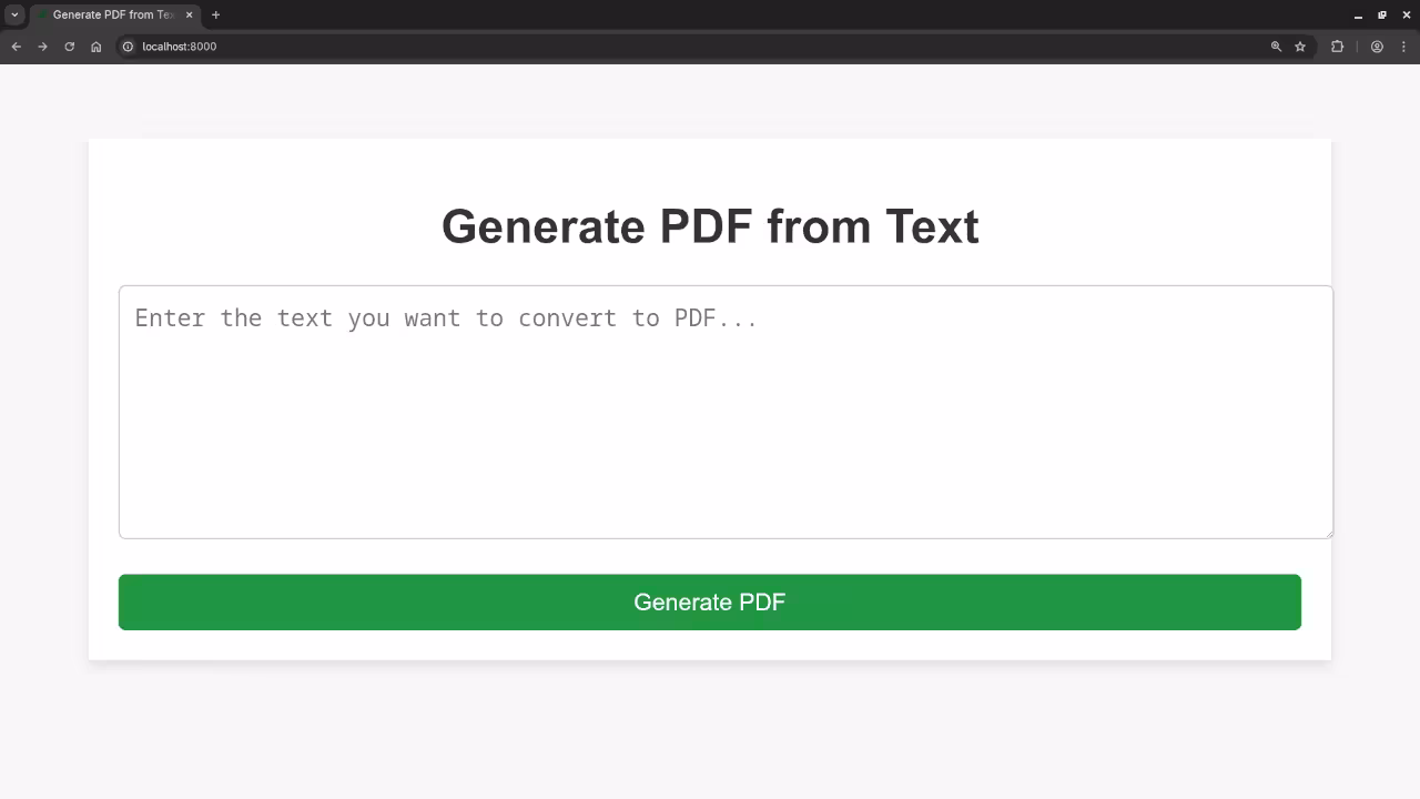 Generate PDF Form