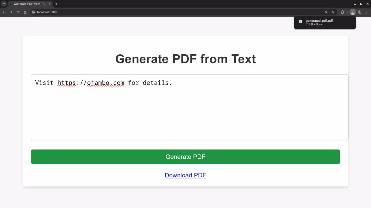 Download Generated PDF