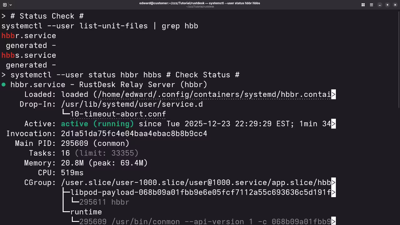 Podman Quadlet Status