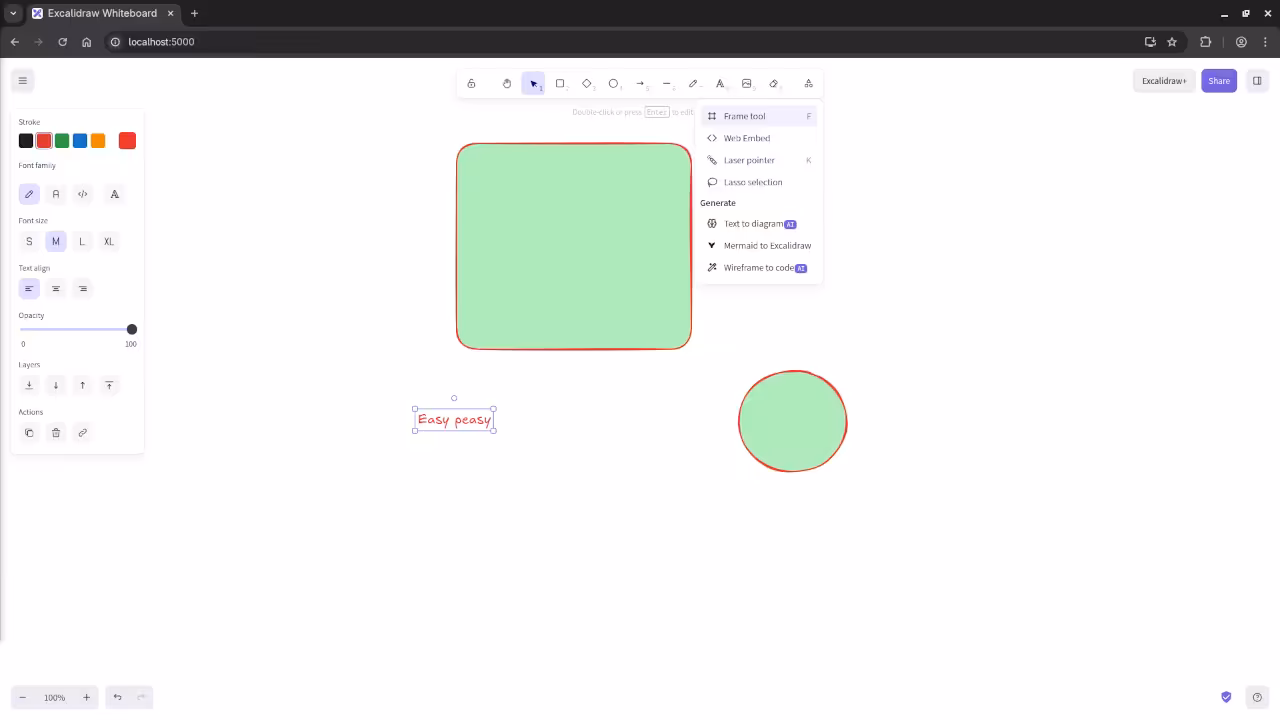 Excalidraw More Tools