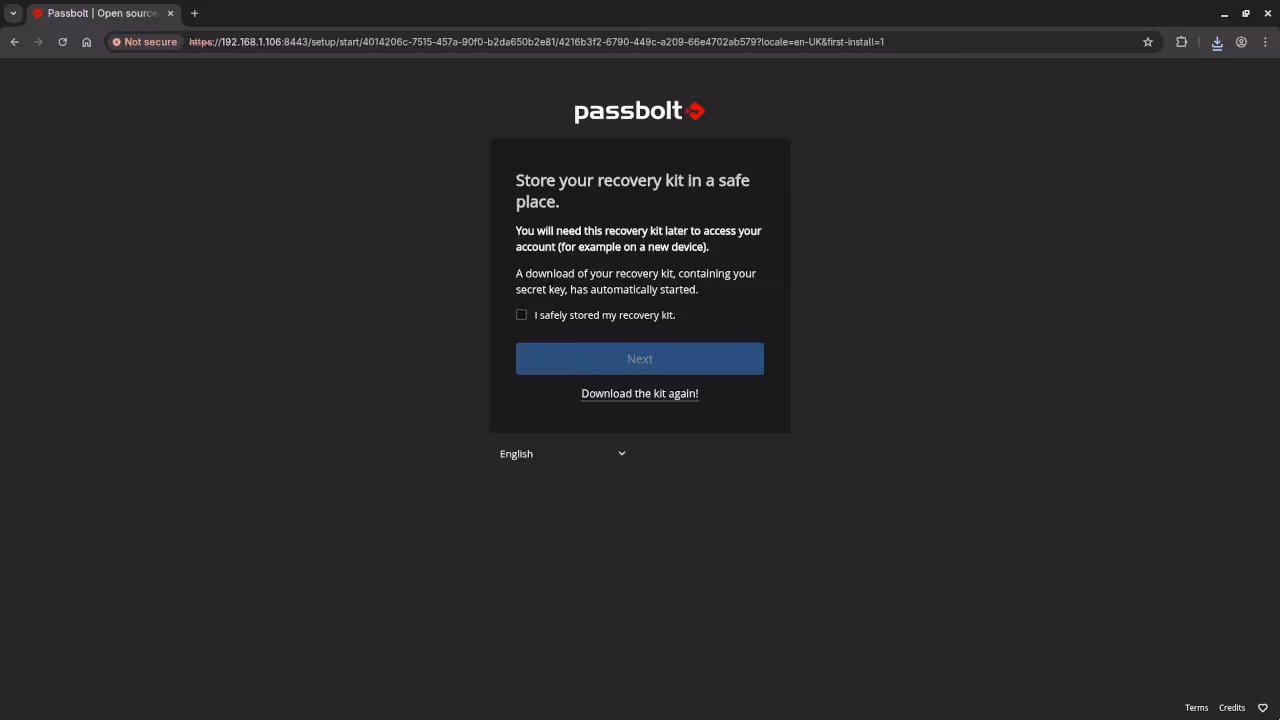 Passbolt Recovery Kit