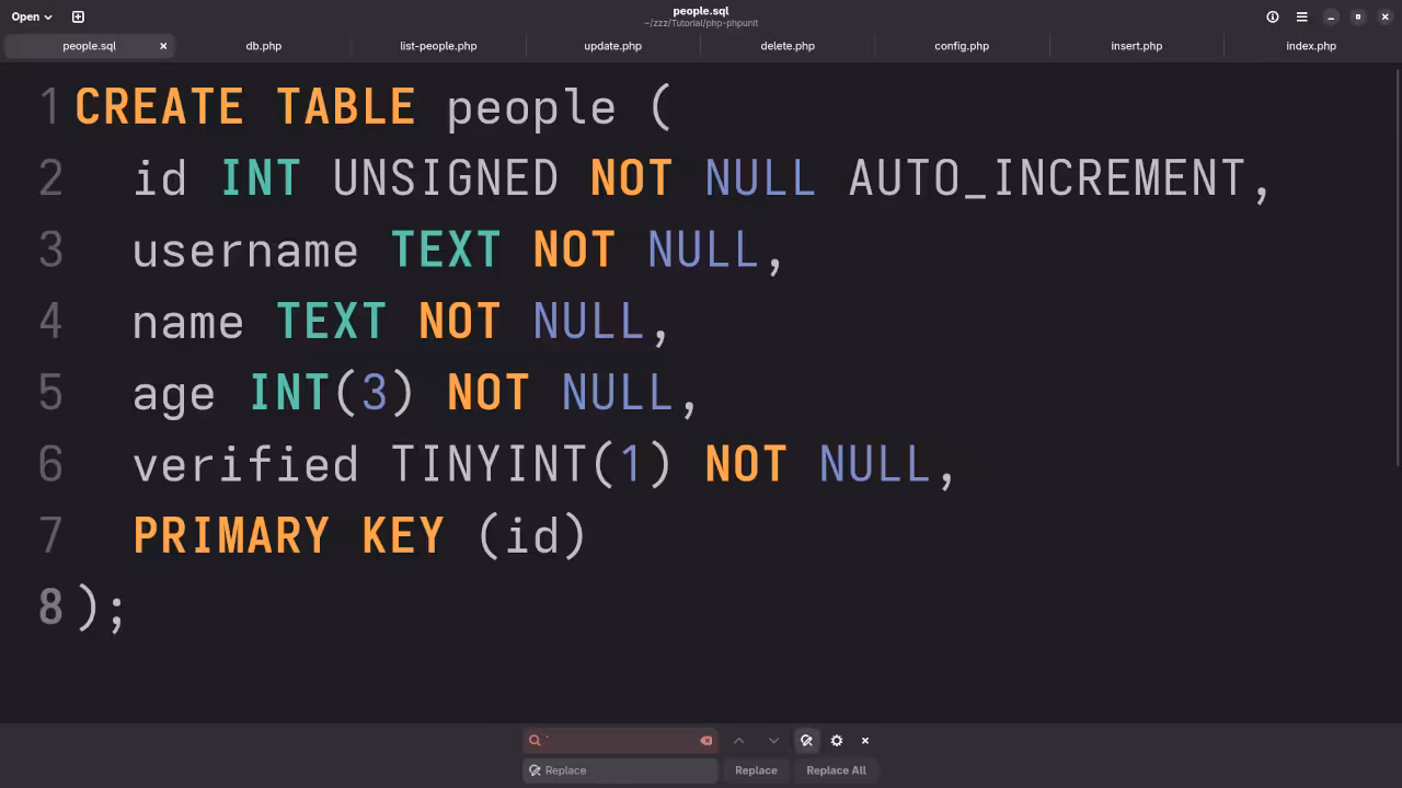 People Directory SQL
