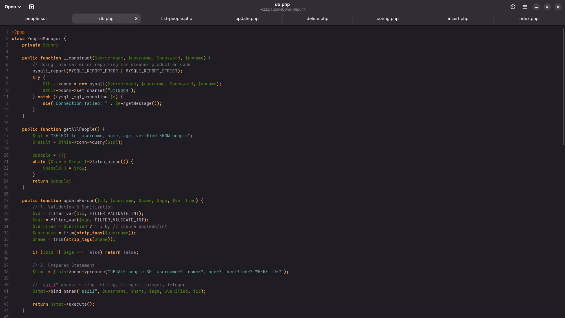 People Directory Code