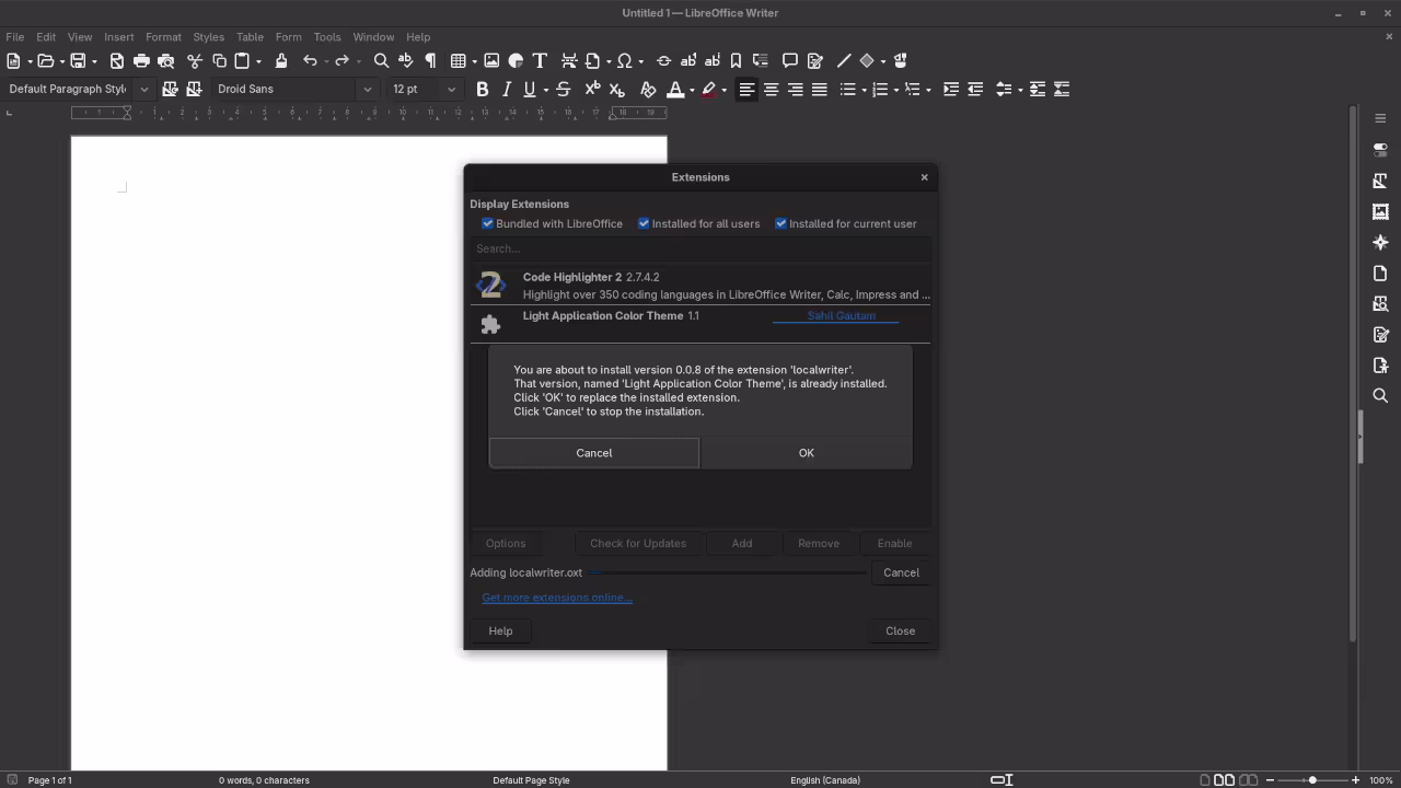 LibreOffice Extension