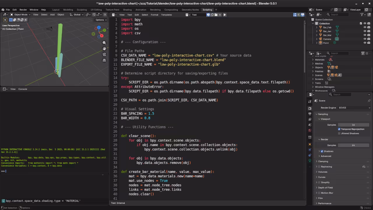 3D Web Charts Python code