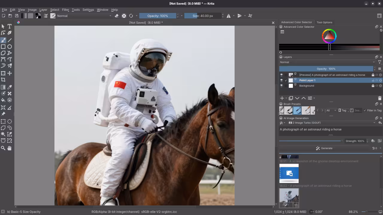 AI Generated Astronaut Horse