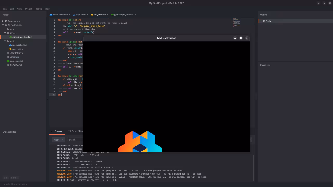 Defold cross-platform deployment settings