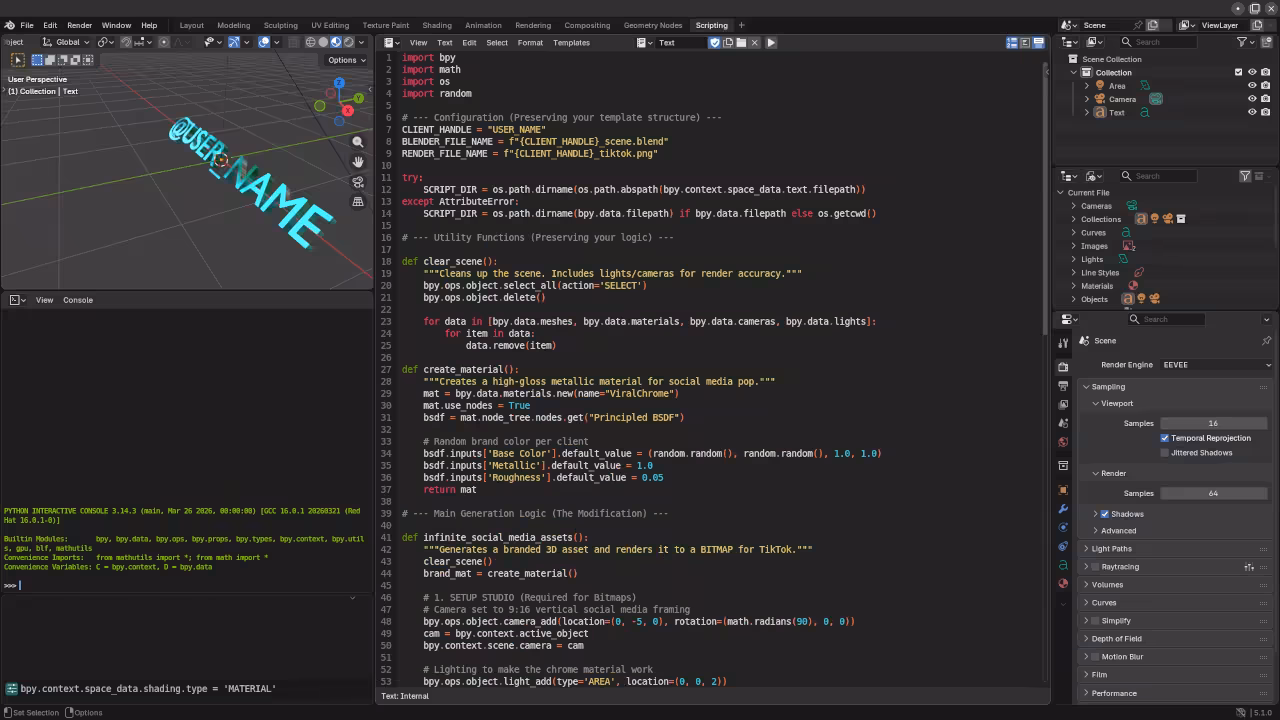Blender Python Interface