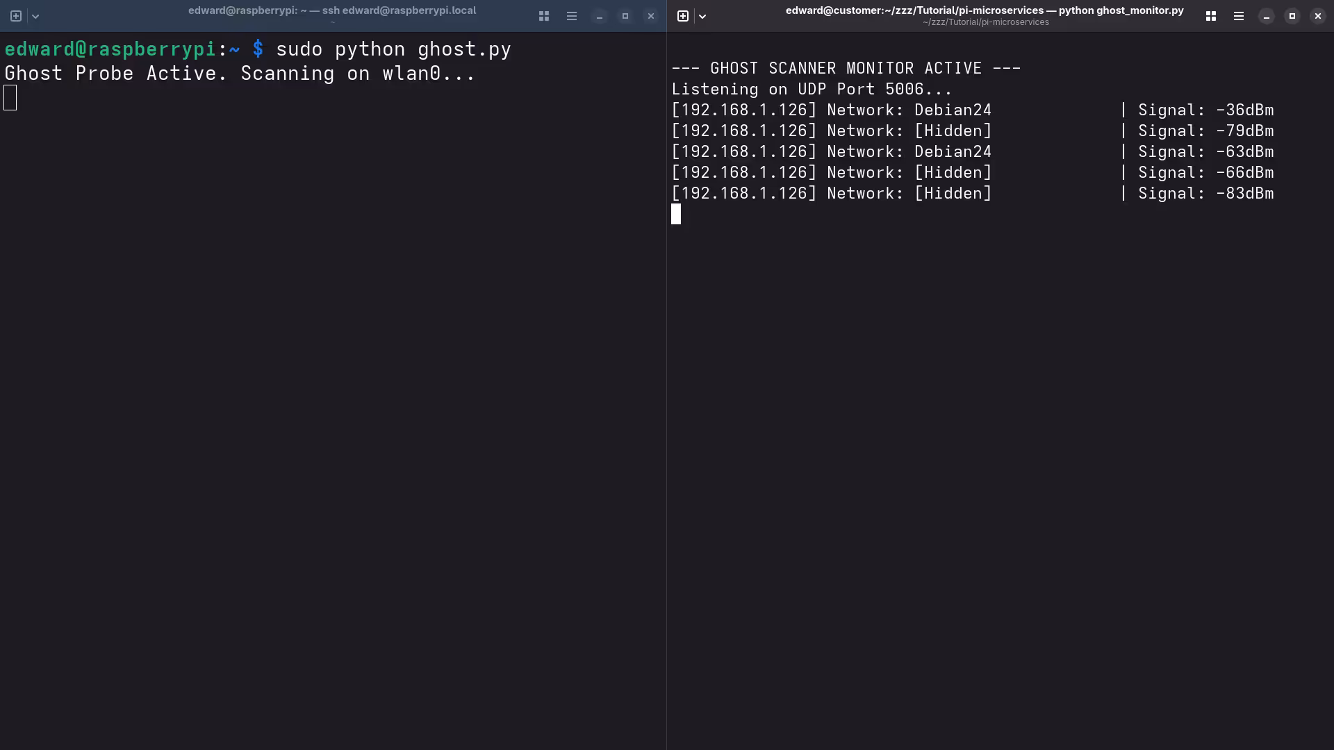 Terminal deployment log