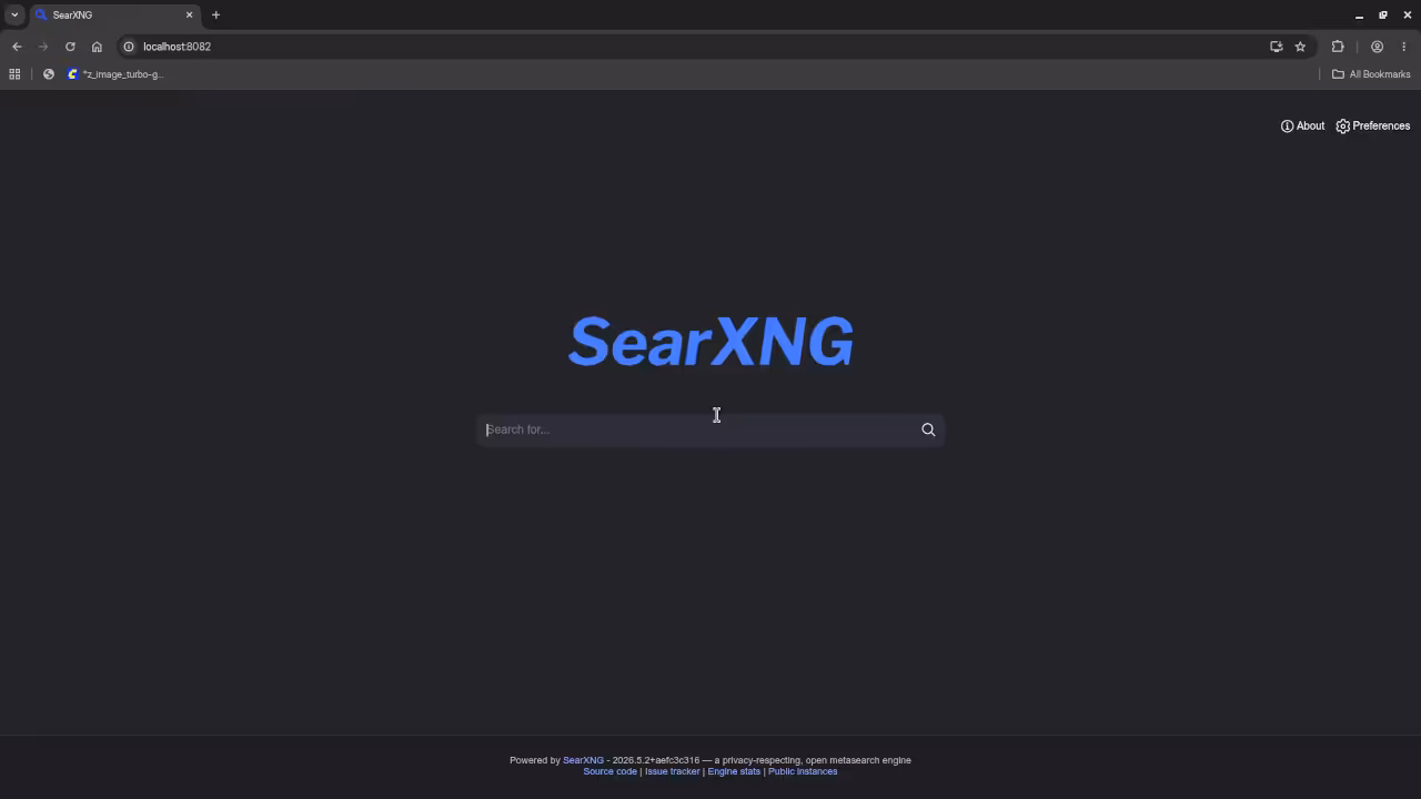 SearXNG Using Podman Desktop