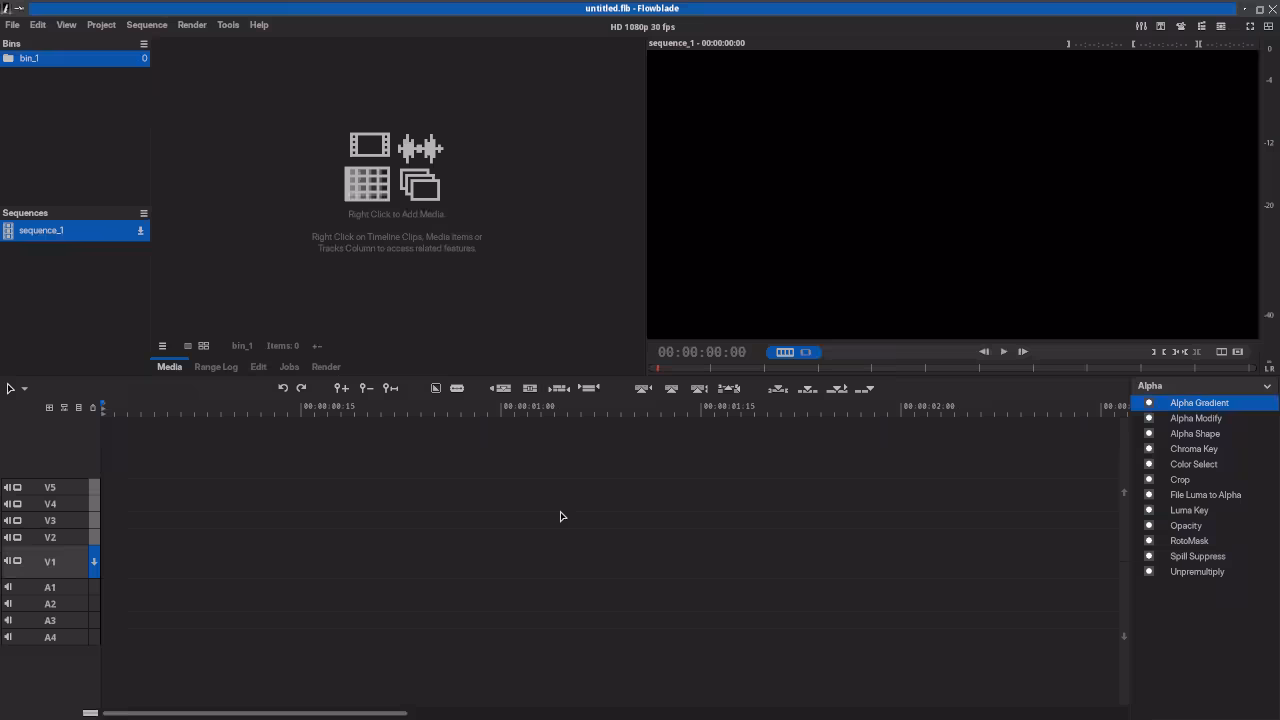 Flowblade Video Editor Interface