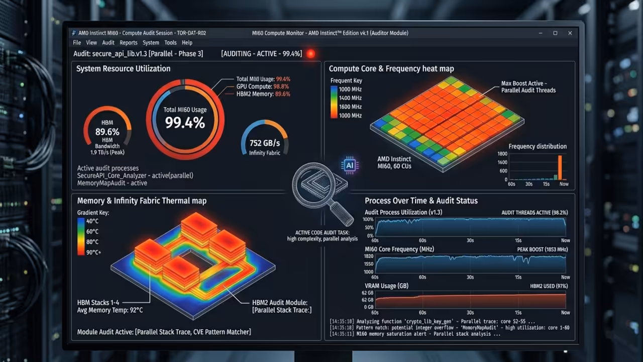 AMD MI60 compute utilization monitor