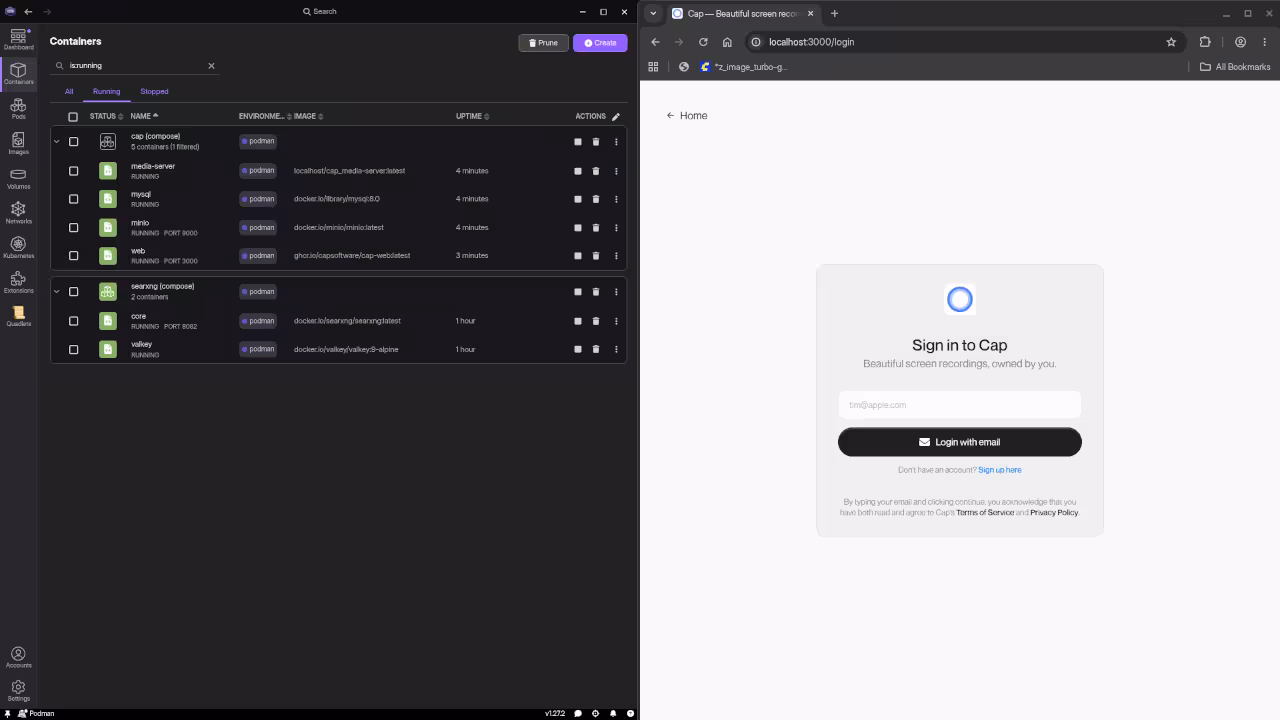 Open source screen recording interface
