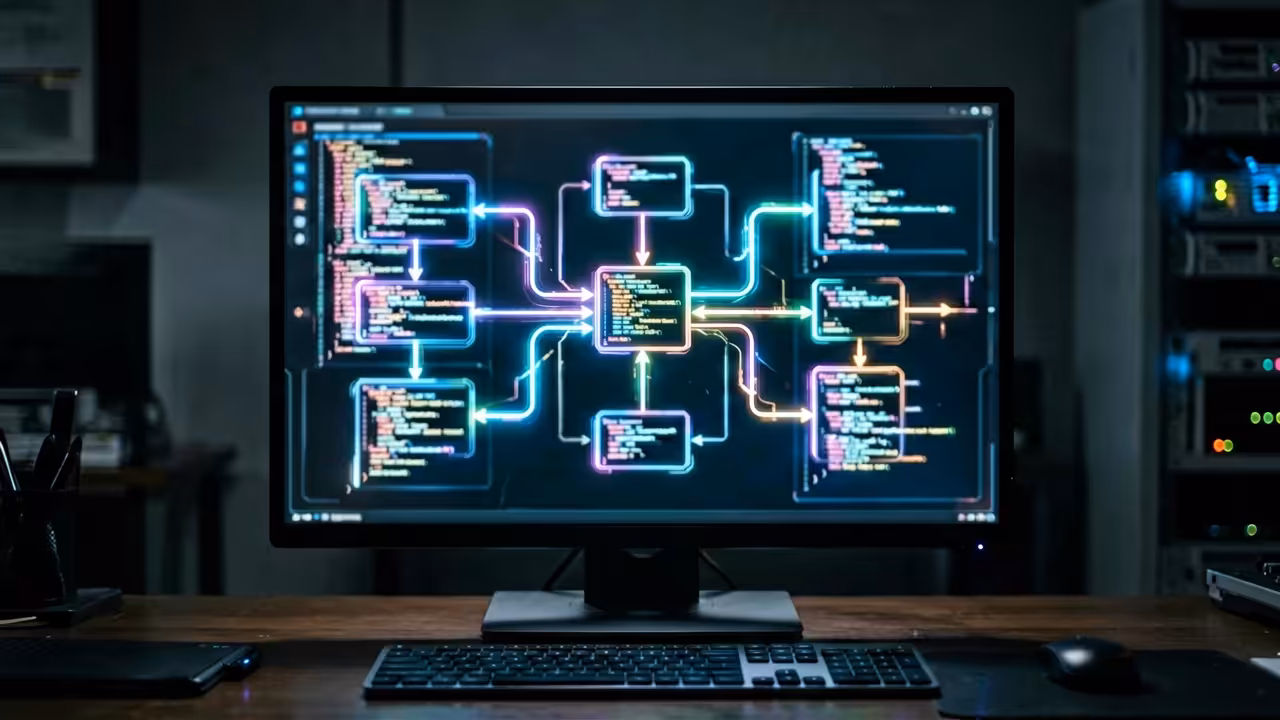 Macro-photography focusing on a high density circuit board within an industrial compute unit symbolizing a dangerous data flow pathway