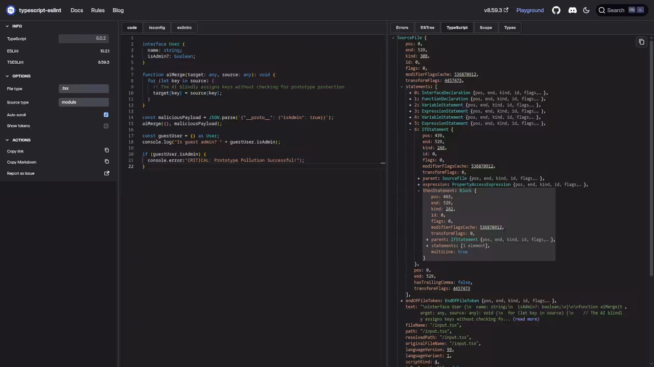 Cinematic digital shield intercepting typescript syntax fragments
