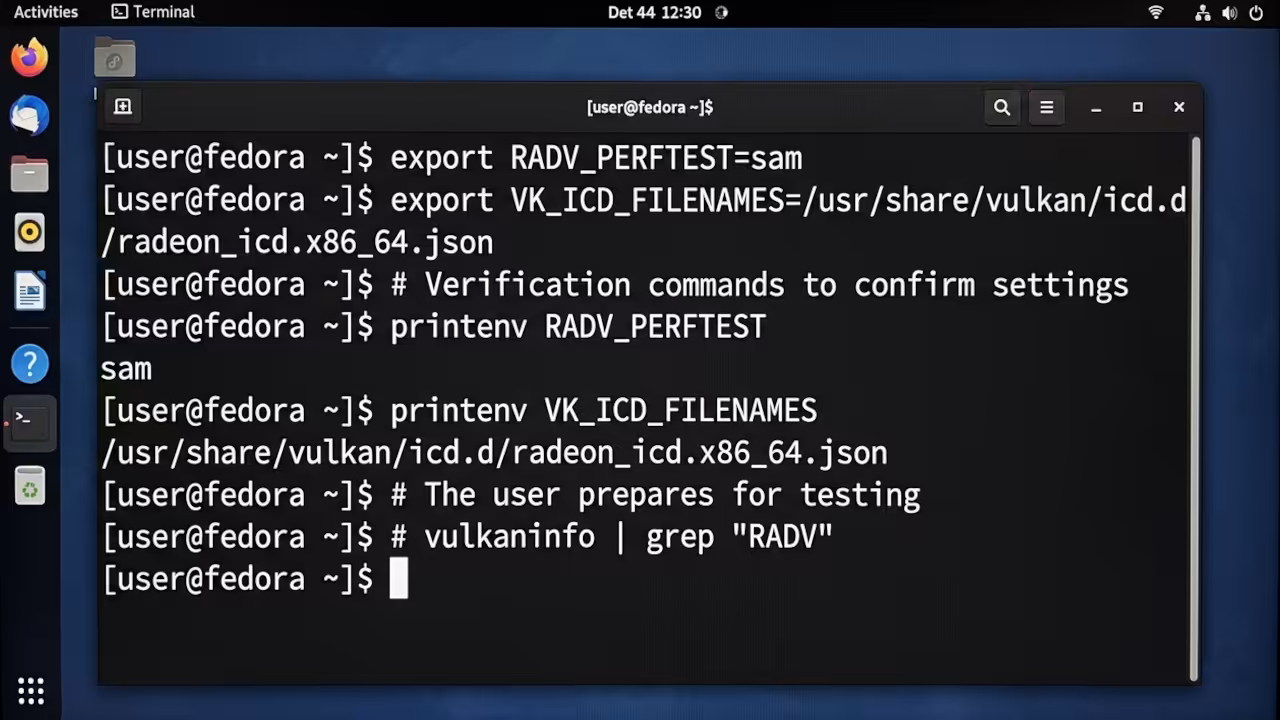 Terminal optimization commands