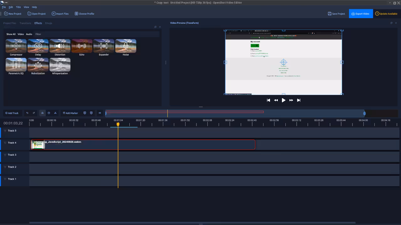OpenShot Audio Mixer