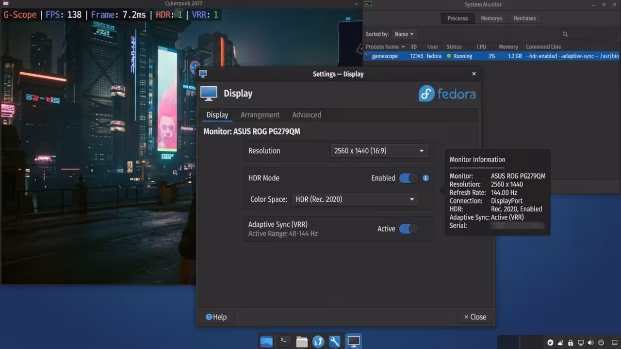 Side by side comparison of native 720p rendering versus GameScope FSR upscaled 1440p output