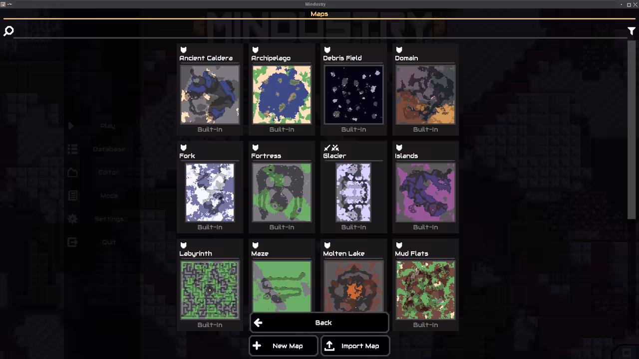 Mindustry multiplayer server browser interface