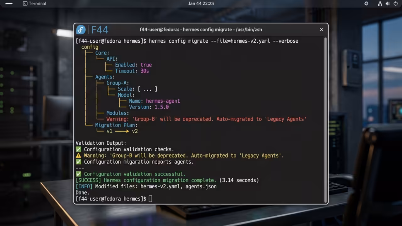 Hermes Agent learning loop architecture showing skill creation and memory persistence