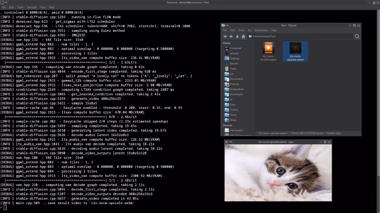 Generated LTX 2.3 video output preview
