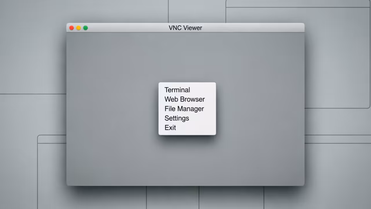 Openbox desktop interface via VNC