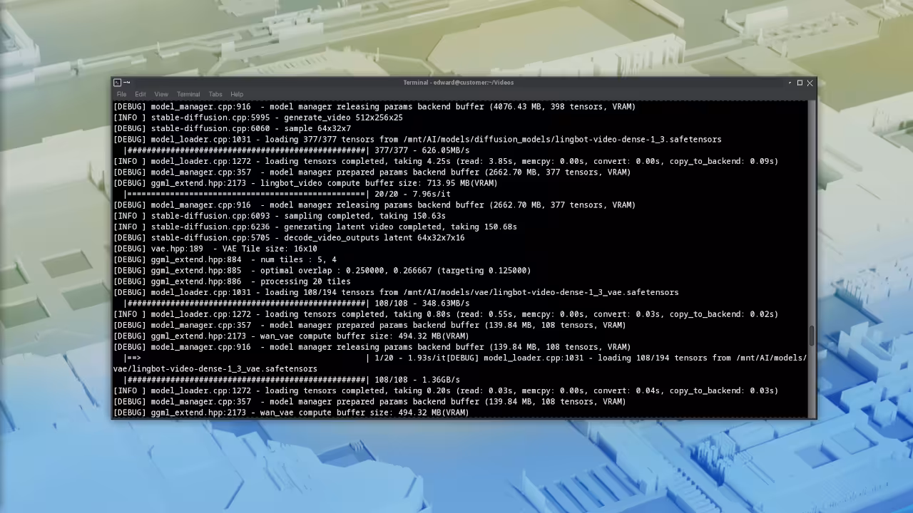 VAE tiling architecture showing temporal frame decomposition