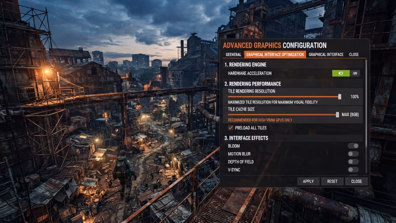 Game configuration window showing hardware acceleration toggle enabled