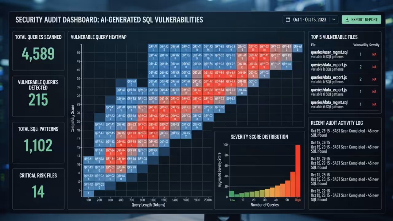 Vulnerable query screenshot