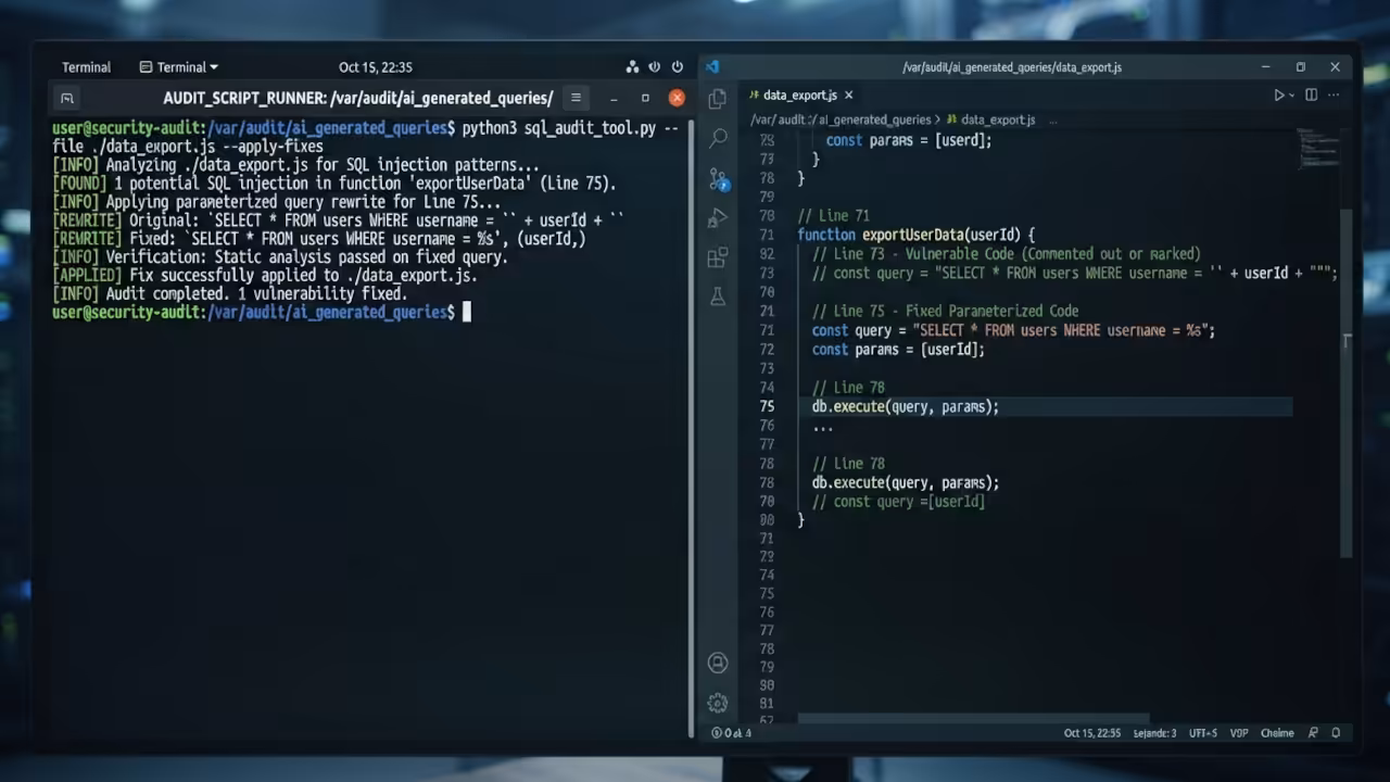 Fixed parameterized query