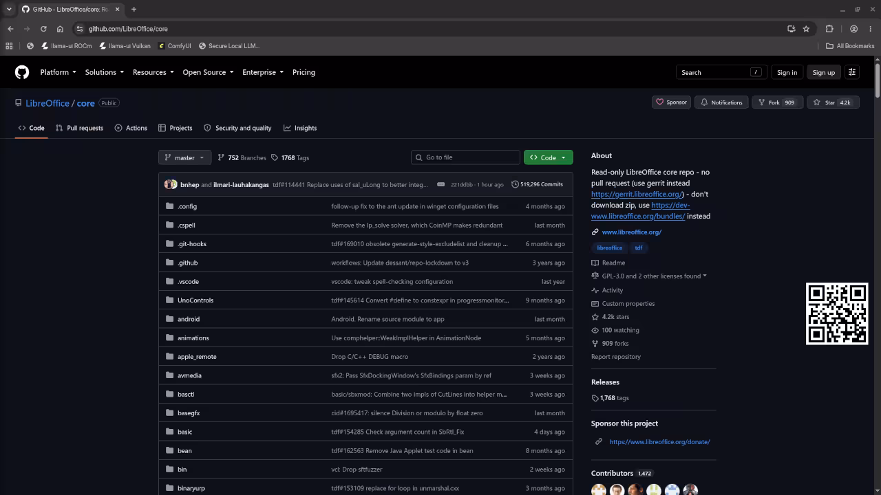 LibreOffice GitHub repository