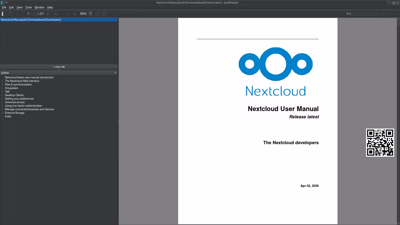 Xpdf viewer on Openbox