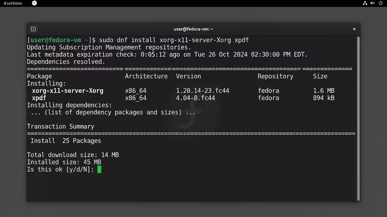 Terminal installation commands