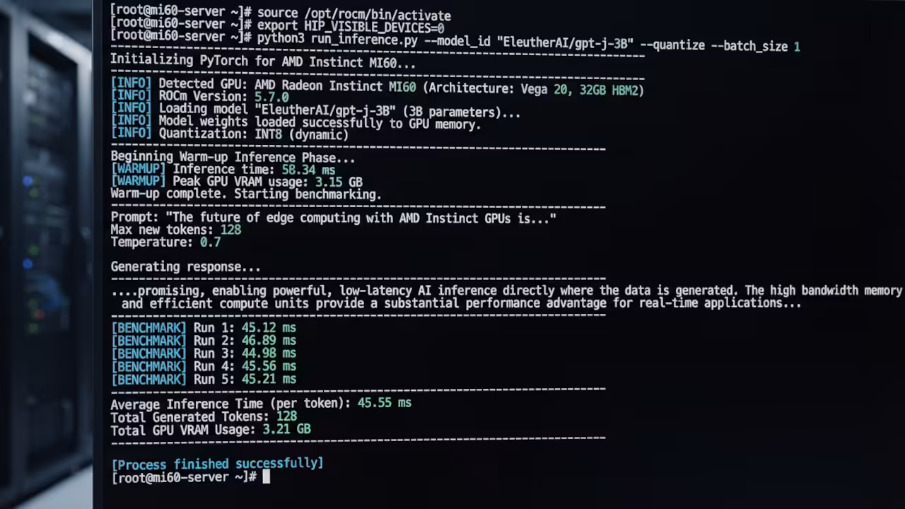 Small, specialized LLM data stream flowing into a processing core