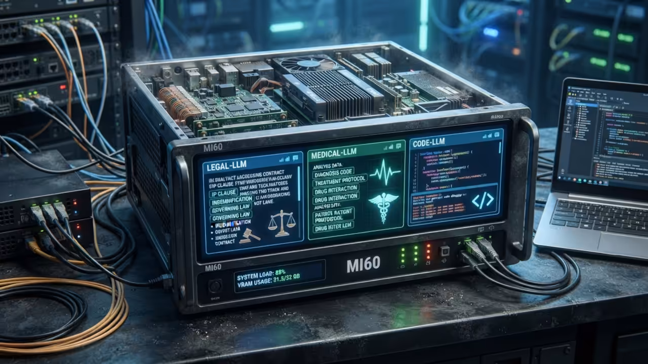 Multiple specialized LLMs running simultaneously on a single integrated hardware unit