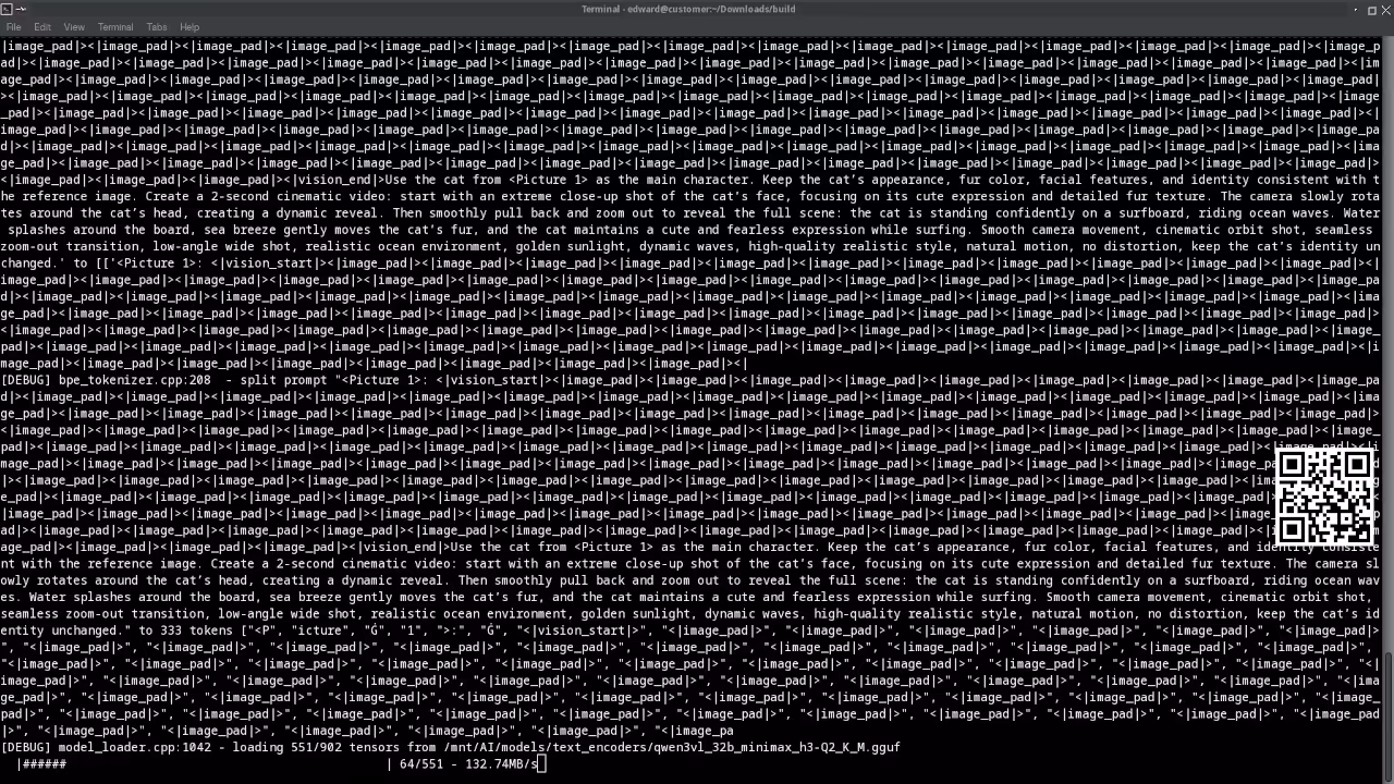 Terminal execution of stable diffusion cpp