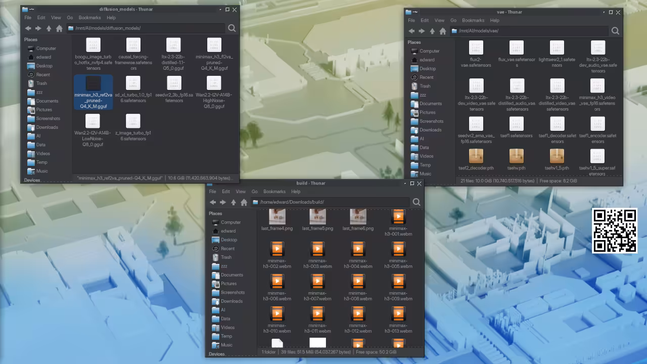 Project directory with GGUF and VAE files
